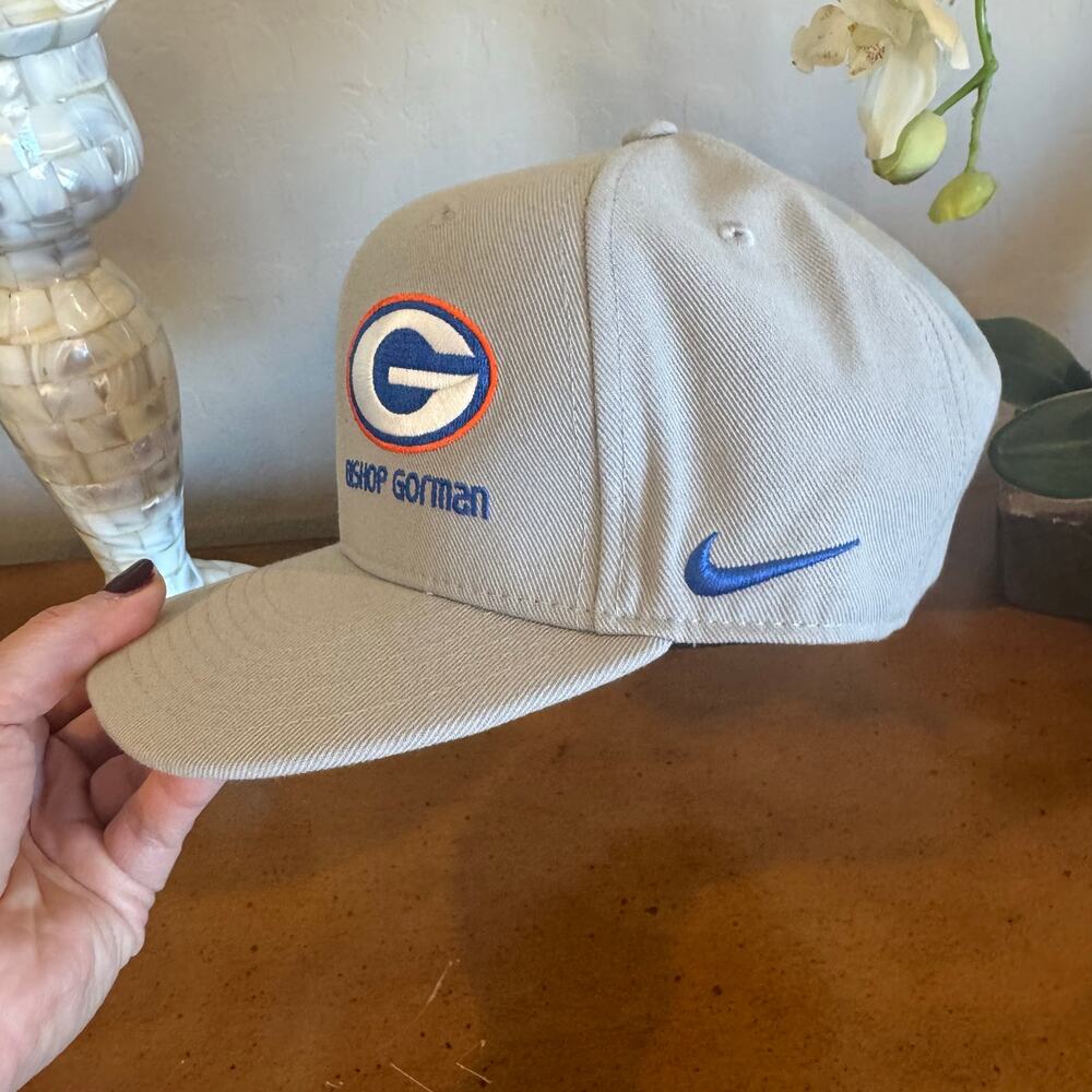 Nike Pro Bishop Gorman Snapback Hat Light Gray One Size - Picture 5 of 6
